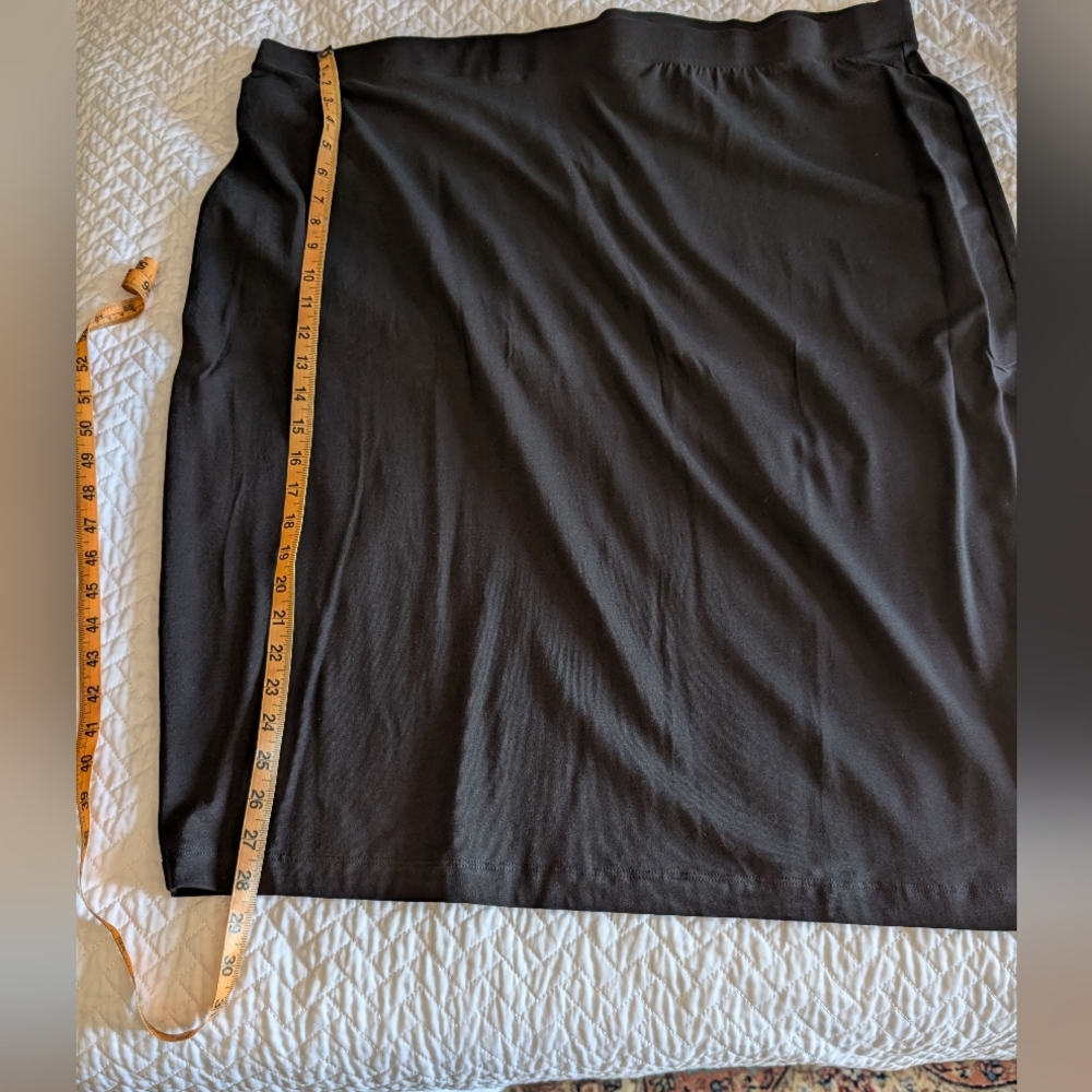 Universal Standard Black Midi Skirt